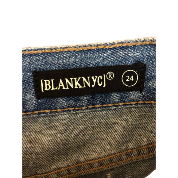 Blank NYC shorts blue distressed cutoff denim size 24 - Picture 4 of 4